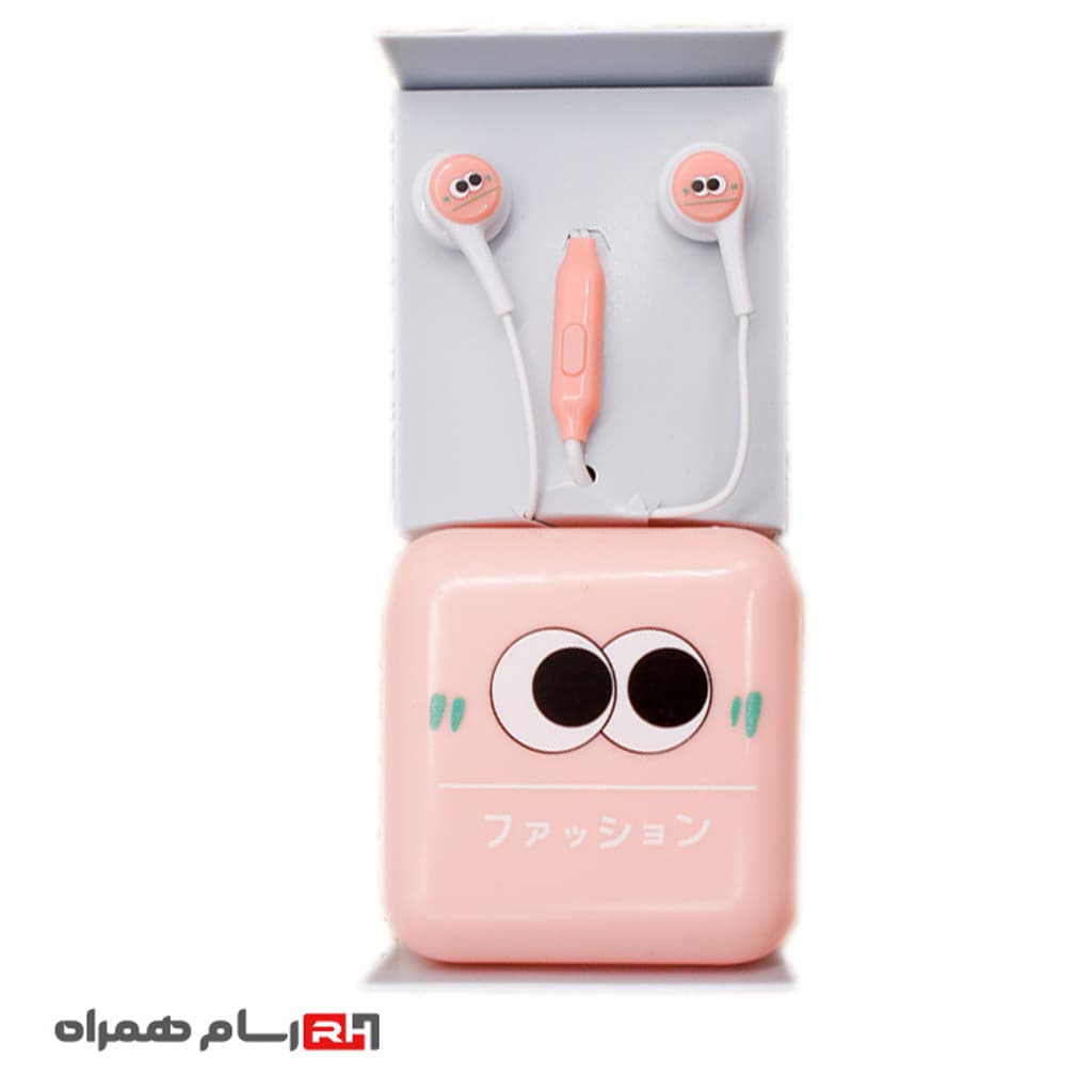 هندزفری طرح فانتزی مدل Lovely Big Eyes-CS-512 به همراه کیف هندزفری