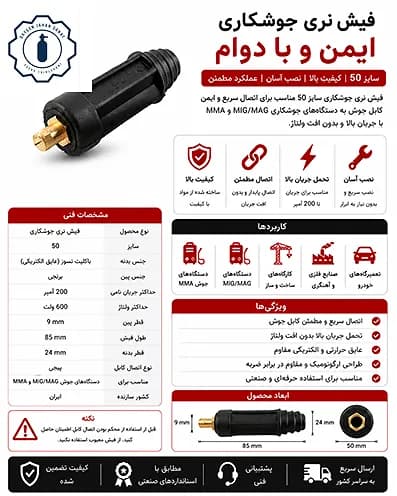 کانکتور نری سایز ۵۰ فرید — تصویر ۴