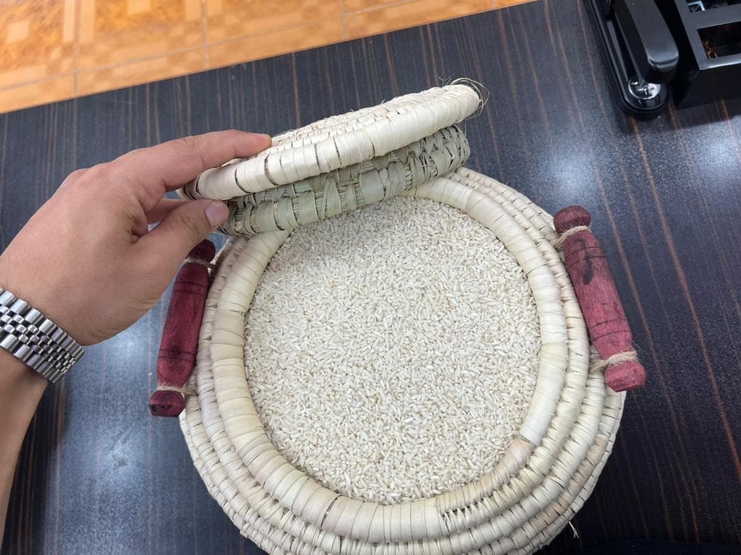 سطل برنج حصیری دستباف – 5 کیلویی — تصویر ۷