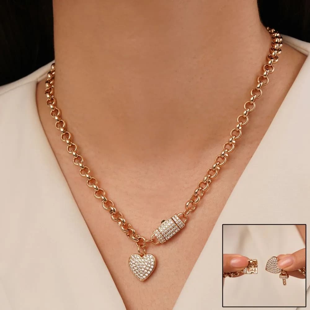 گردنبند ژوپینگ قلبی اسپرت