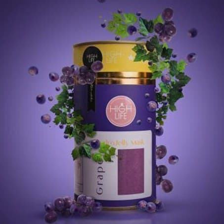 ماسک هیدروژلی لیفتینگ پوست عصاره هسته انگور هایلایف High Life