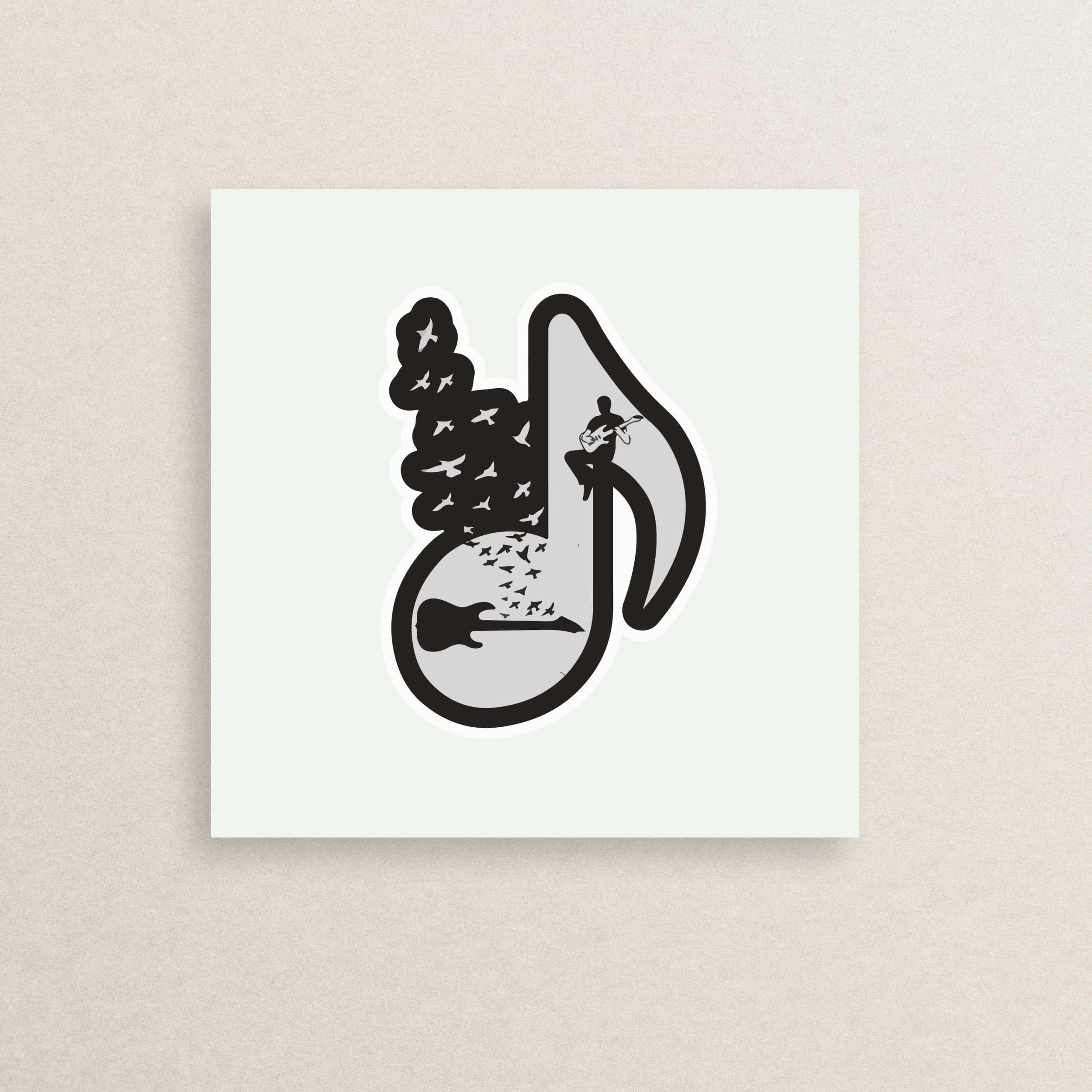 استیکر موسیقی گیتار 14 | guitar sticker 14
