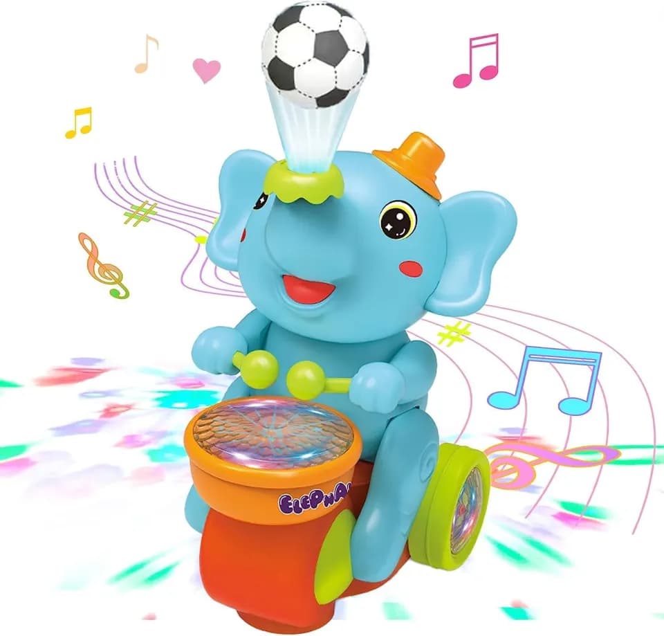فیل موزیکال و طبل زن Elephant Musican