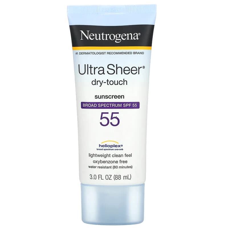 کرم ضد آفتاب مدل Ultra Sheer بی رنگ SPF 55 برند نوتروژینا — تصویر ۳