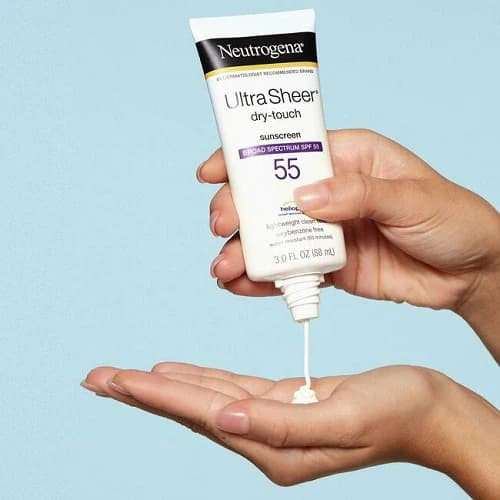 کرم ضد آفتاب مدل Ultra Sheer بی رنگ SPF 55 برند نوتروژینا — تصویر ۲
