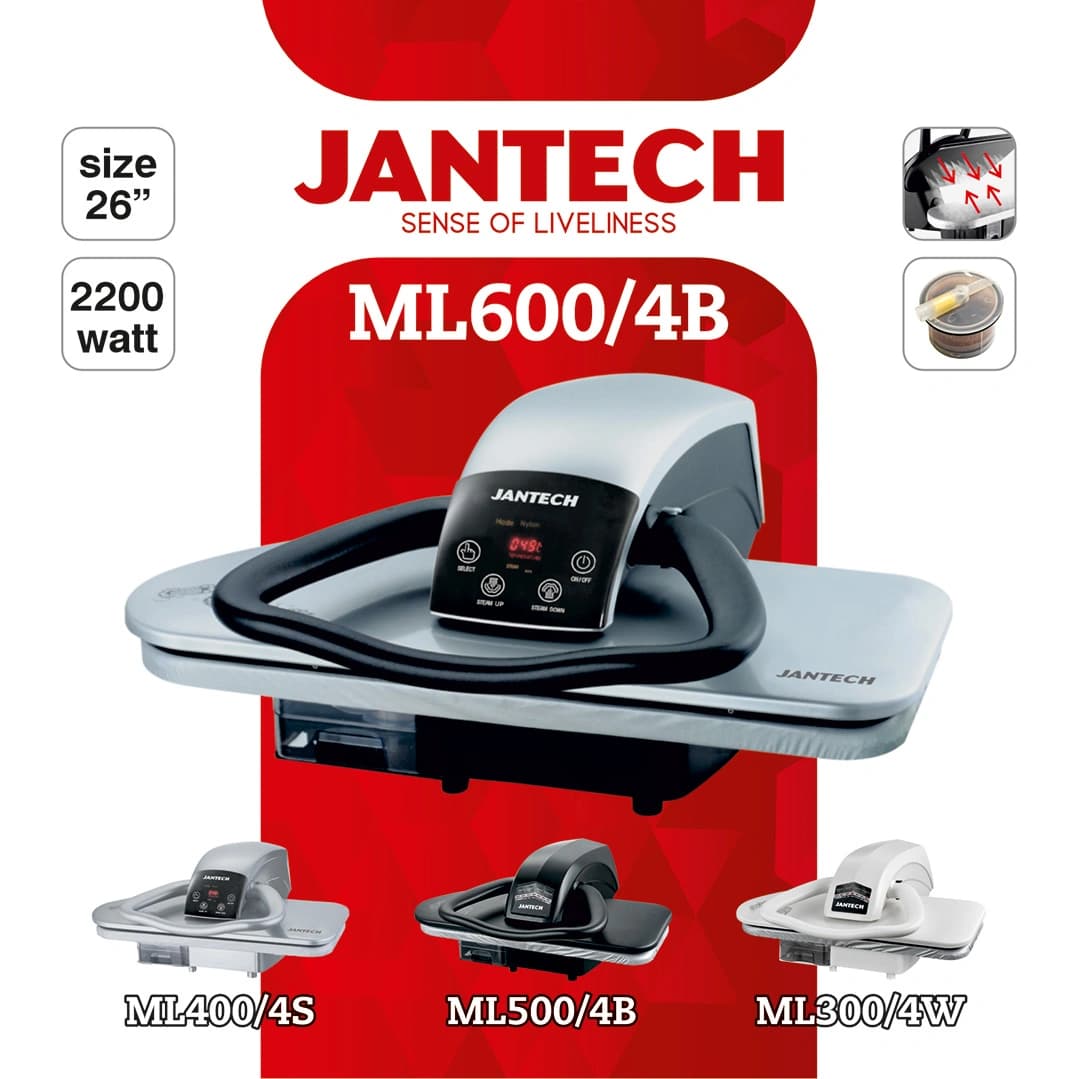 اتو پرس اتومات بخار دو طرفه ۲۶ اینچ نمایشگر دیجیتال جانتک مدل ML600 — تصویر ۳