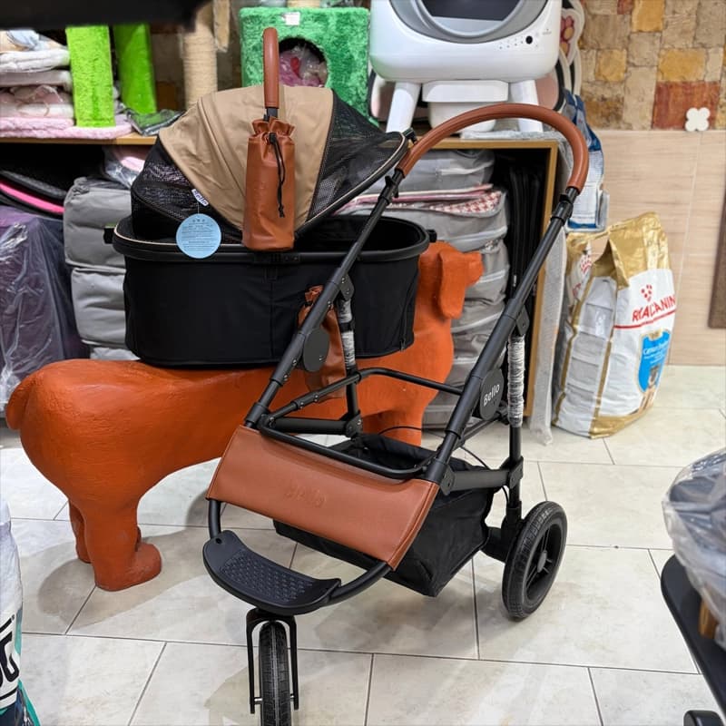 کالسکه سگ و گربه بلو مدل Bello LD11 با کریر جداشونده — تصویر ۵