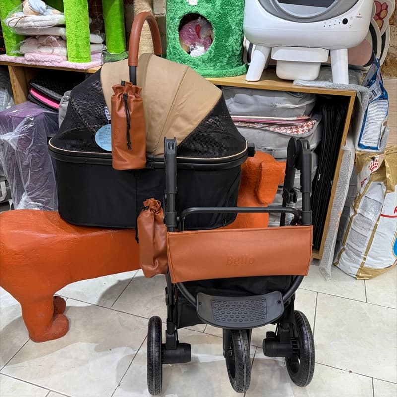 کالسکه سگ و گربه بلو مدل Bello LD11 با کریر جداشونده — تصویر ۴