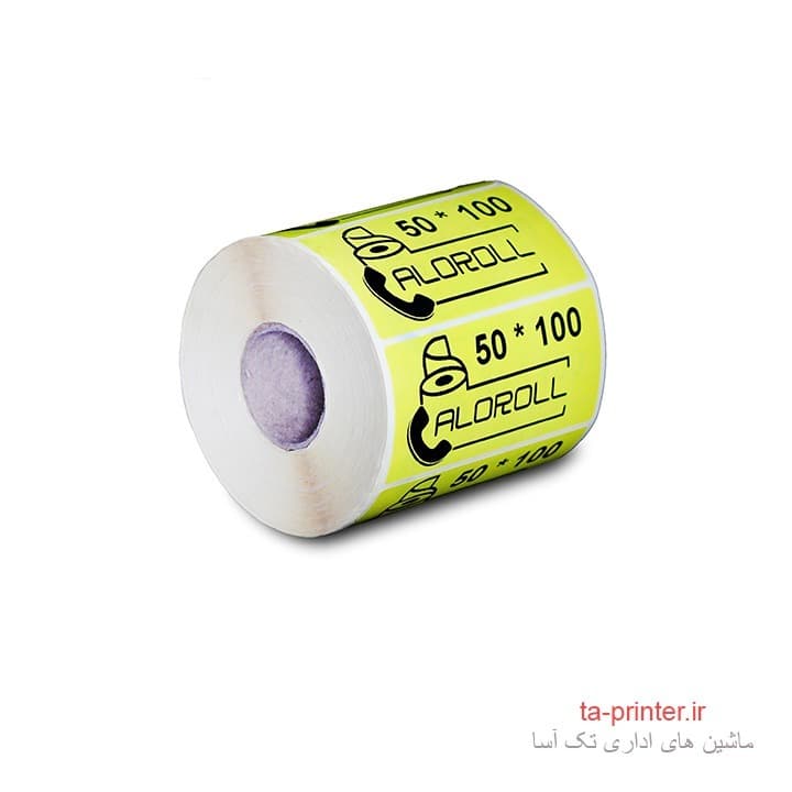 لیبل کاغذی paper label تک ردیف زرد ۱۰۰×۵۰ — تصویر ۴