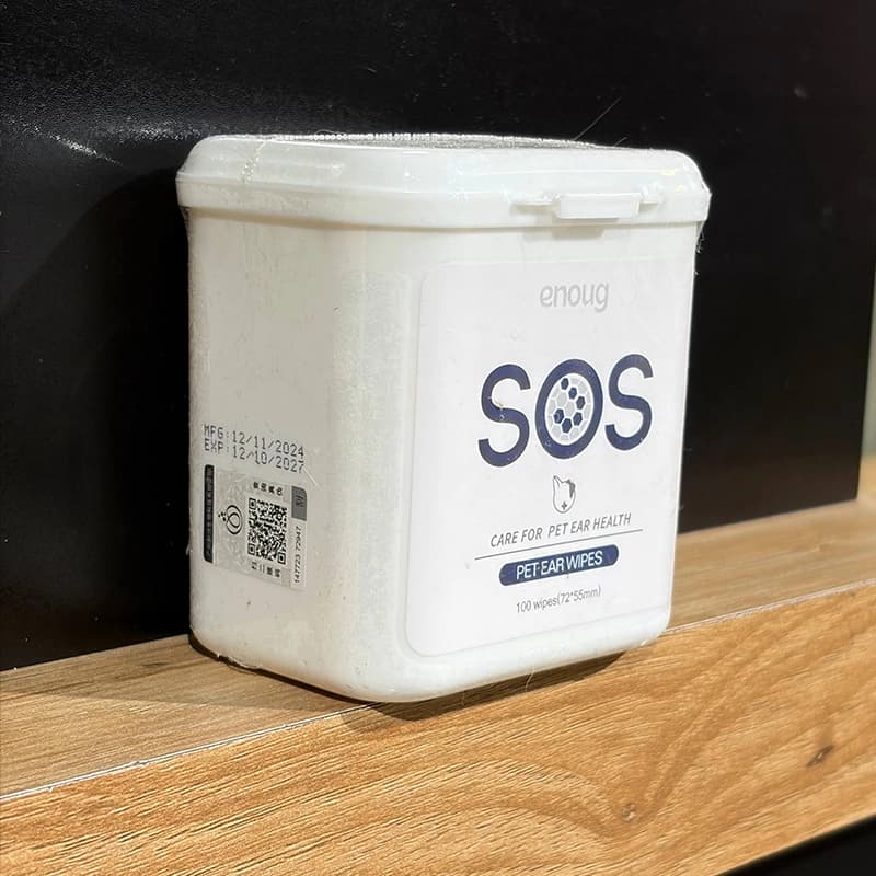 دستمال مرطوب گوش سگ Enoug مدل SOS بسته 100 عددی — تصویر ۴