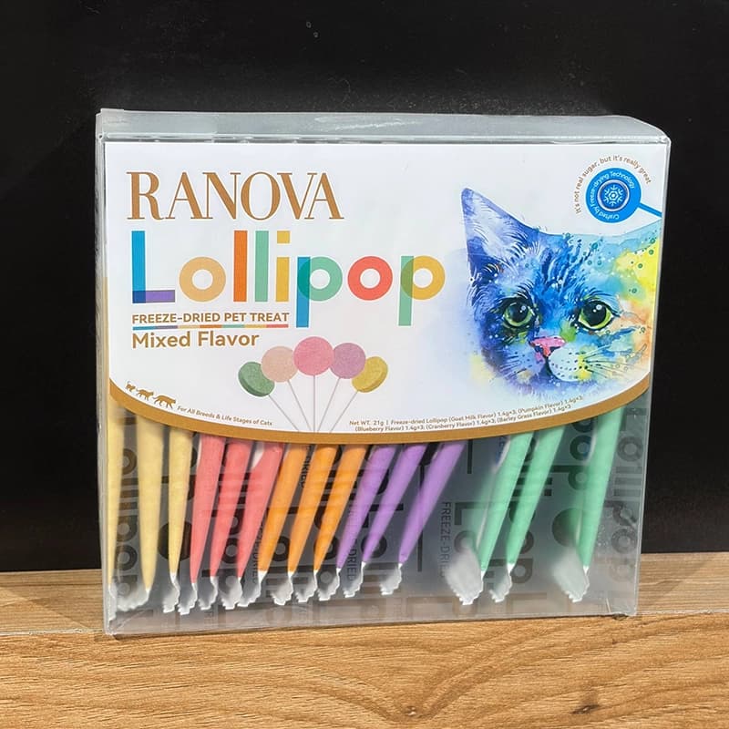 آبنبات چوبی فریزدراید گربه رانووا (Ranova) – ۵ طعم جذاب — تصویر ۵