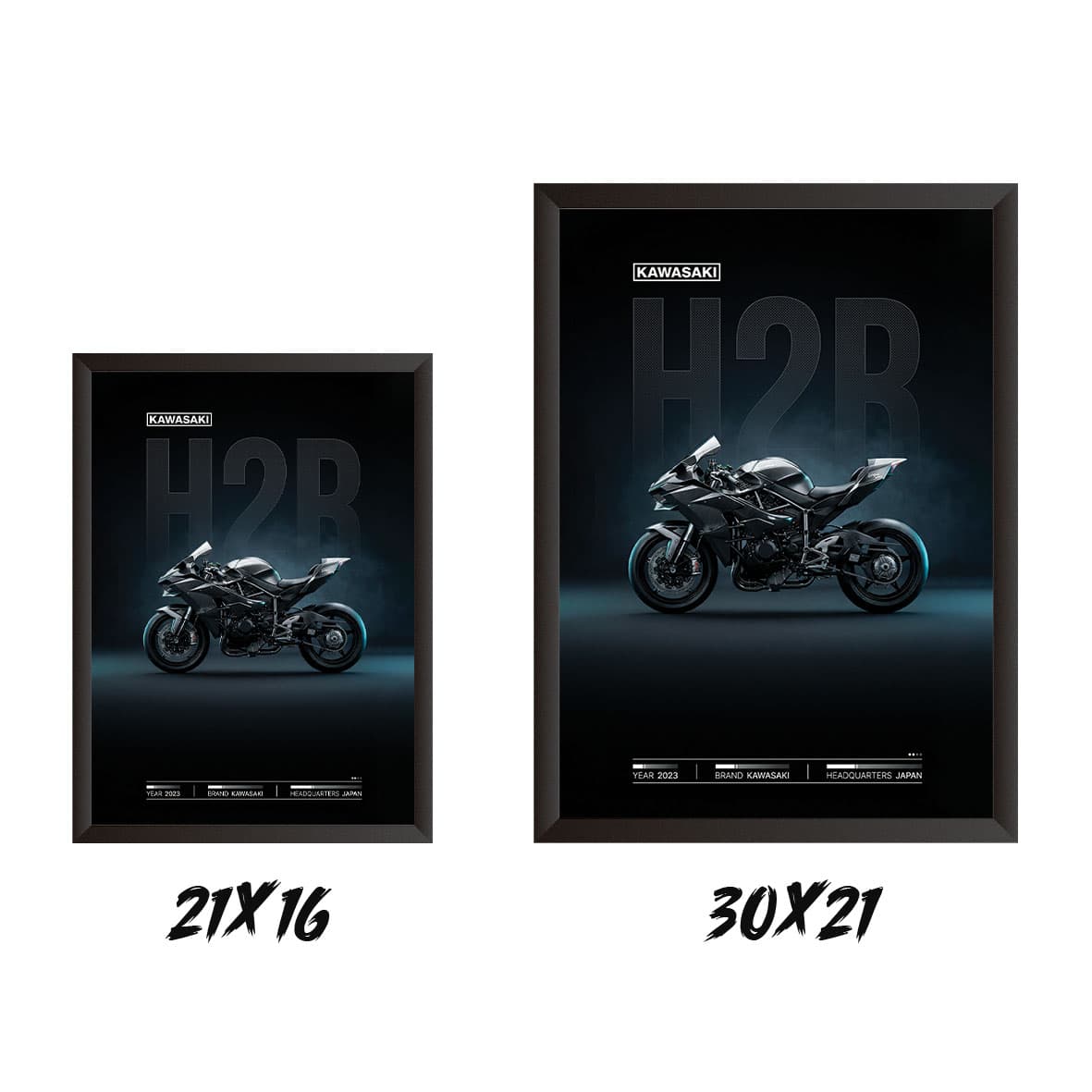 قاب عکس Kawasaki Ninja H2R (طرح g1) — تصویر ۴