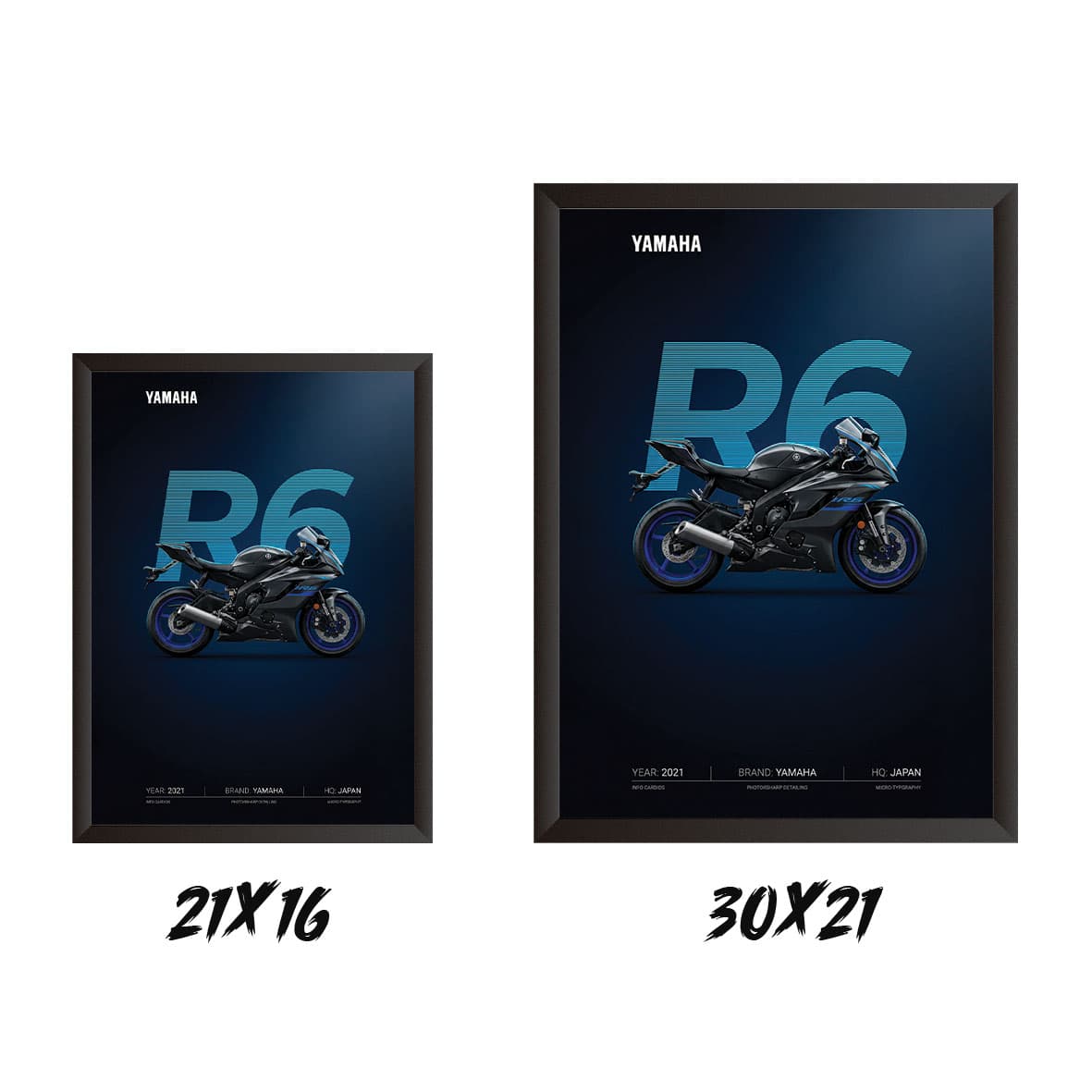 قاب عکس Yamaha R6 (طرح g1) — تصویر ۴