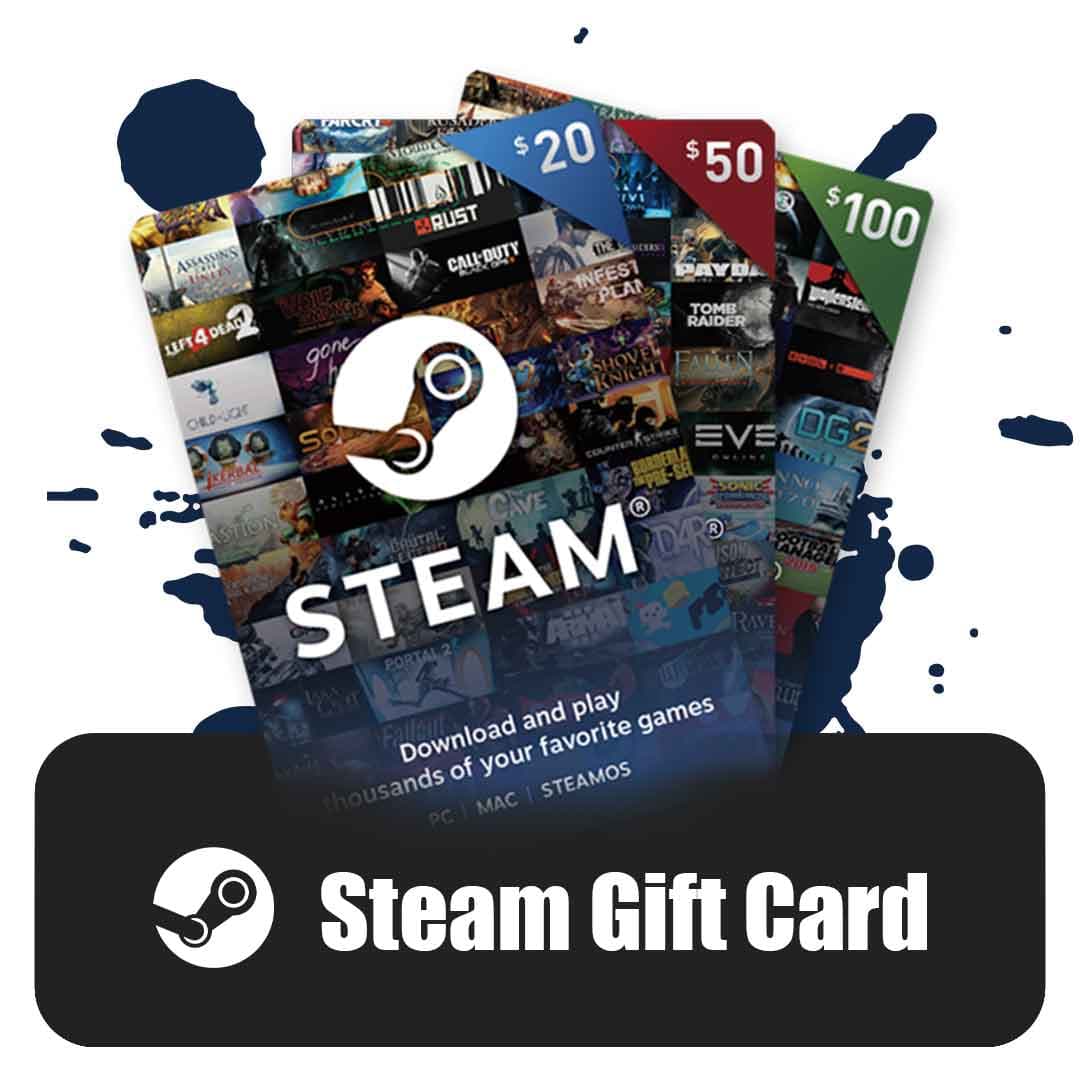 گیفت کارت استیم Steam Gift Card | قانونی با تحویل فوری