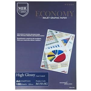 کاغذ فتوگلاسه MIR مدل M150-HG سایز A4 بسته 100عددی — تصویر ۲