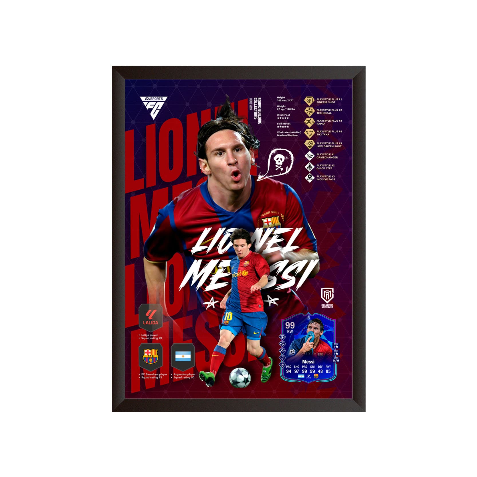 قاب عکس لیونل مسی (طرح FC)
