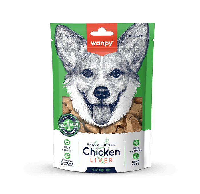 تشویقی سگ ونپی مدل جگر مرغ فریز دراید (Freeze Dried Chicken Liver) — تصویر ۷