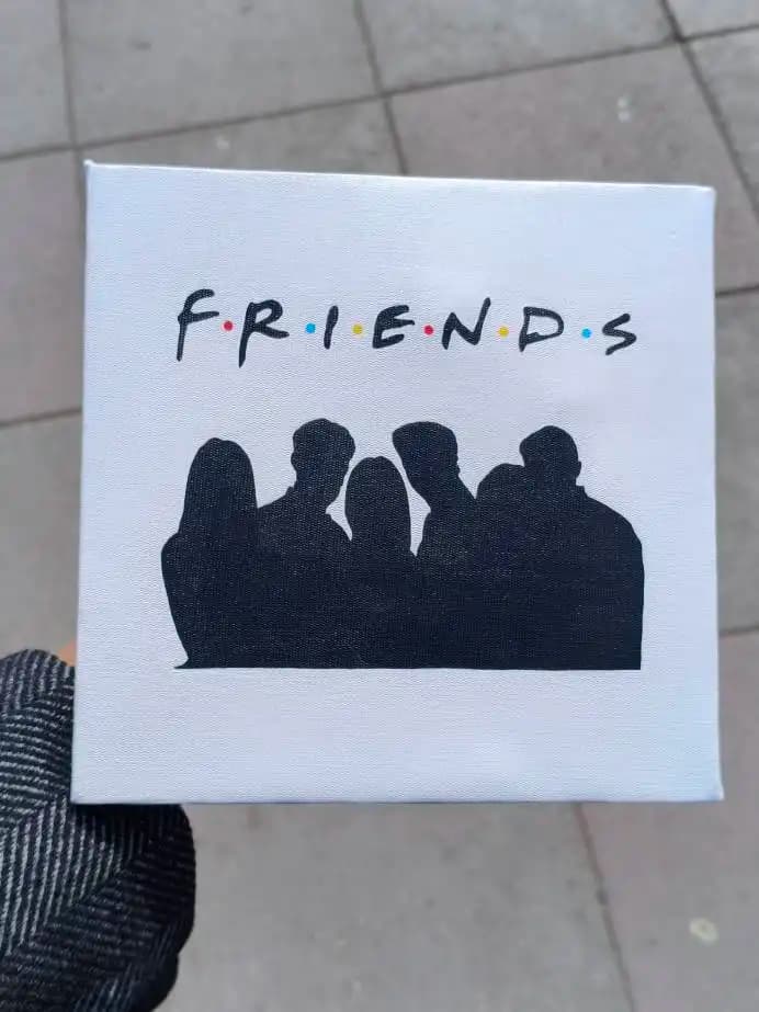 تابلو بوم سریال Friends طرح سیلوئت شخصیت‌ها — تصویر ۴