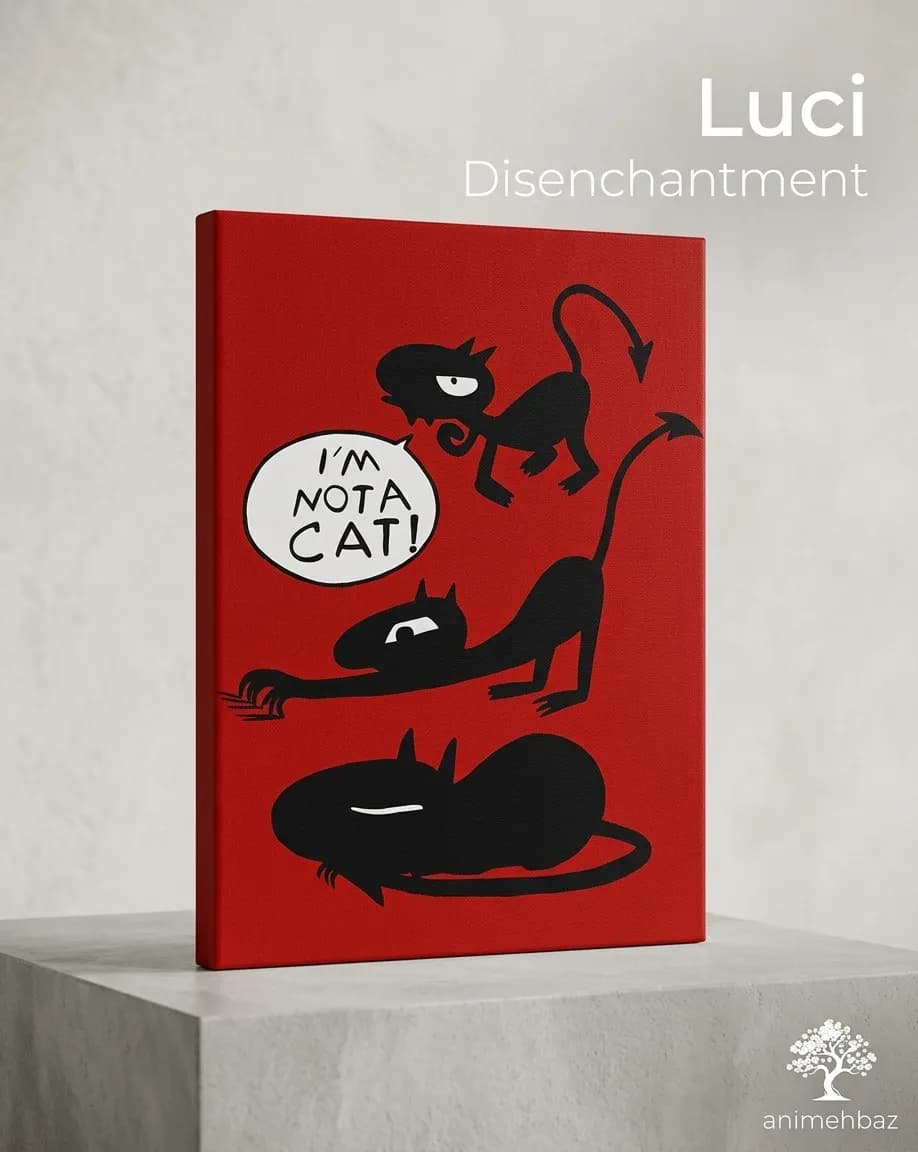 تابلو بوم لوسی طلسم‌شدگان با دیالوگ I’m Not a Cat — تصویر ۳