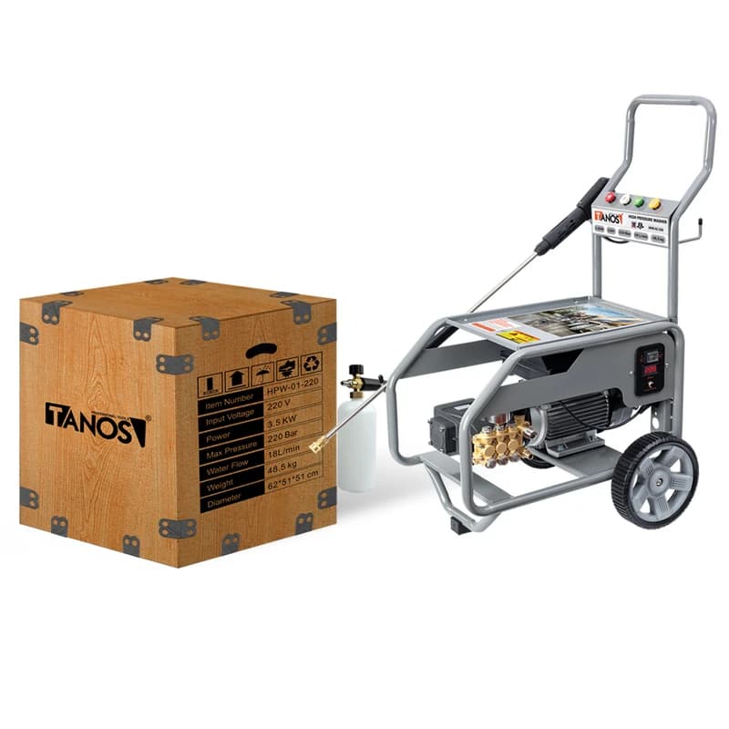 کارواش صنعتی3500 وات 220 بار تانوس مدل HPW-01-220 — تصویر ۳