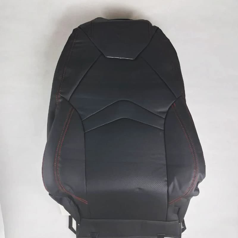 روکش صندلی رسپکت آیهان 10018 چرم مشکی دوخت قرمز