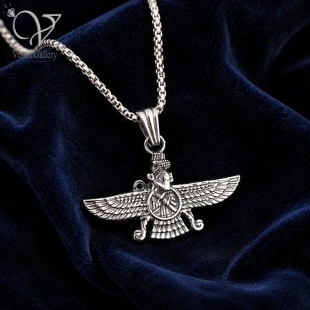 گردنبند فروهر نقره اسپرت کد 18874 — تصویر ۵