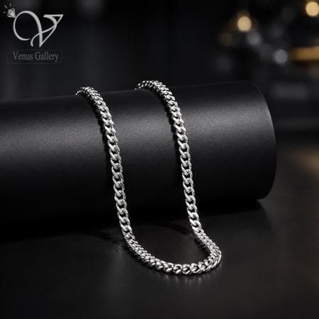 ست گردنبند و دستبند نقره مردانه مدل کارتیر 10 میل کد 18418 — تصویر ۲
