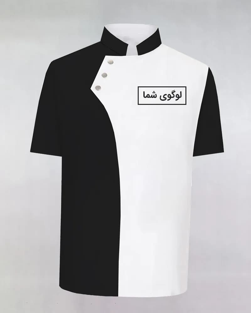 روپوش مردانه مشکی سفید مدل کوییک