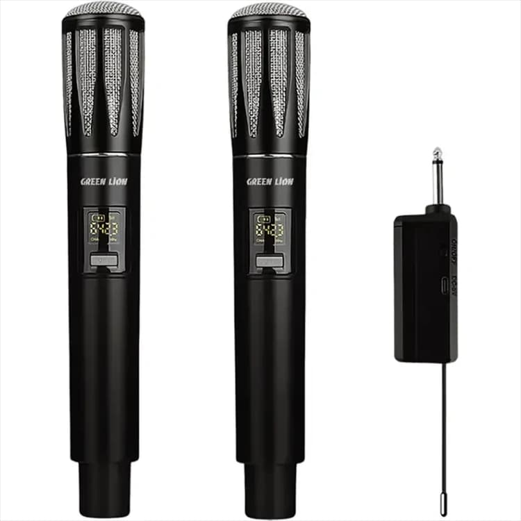 سیستم میکروفون بی‌سیم دوگانه (بدون کابل) گرین لاین مدل GLM-Wireless Mic Lite — تصویر ۲