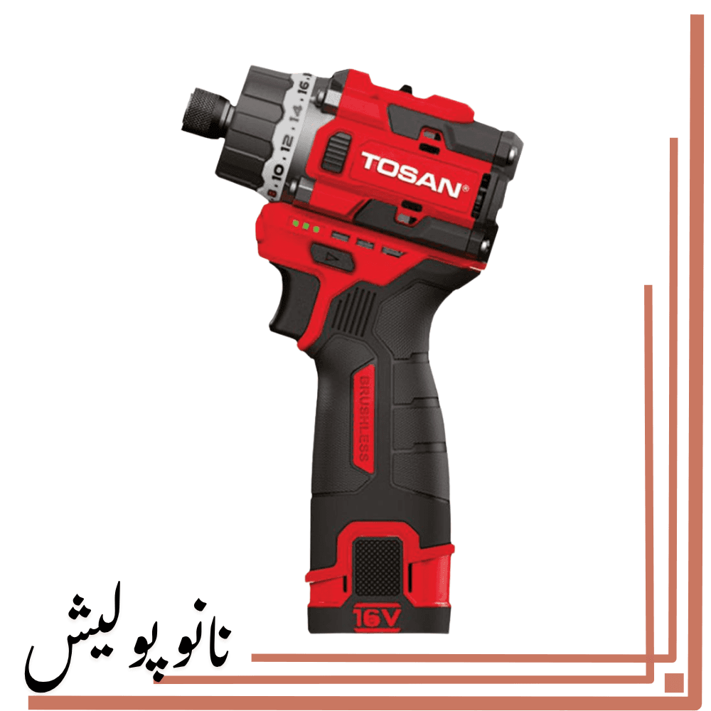 دریل پیچ گوشتی شارژی براشلس 16 ولت توسن – 9516BS