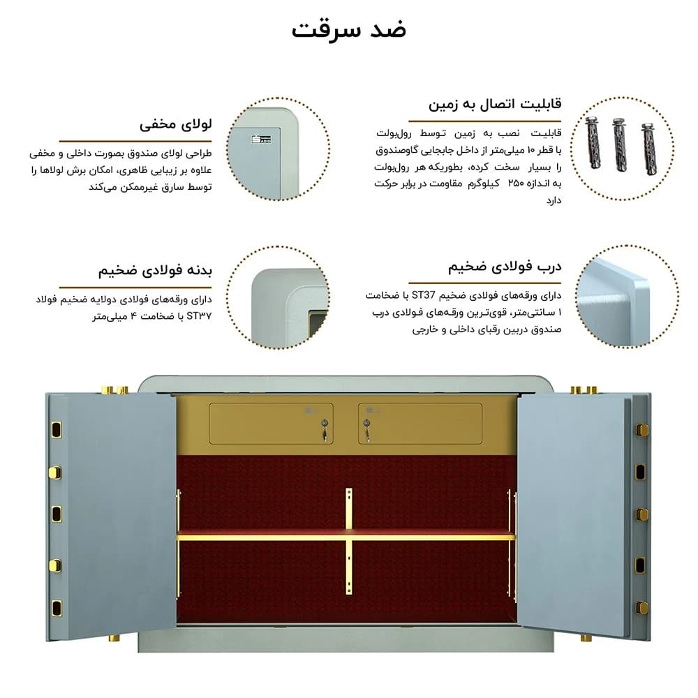 گاوصندوق زیر ویترینی سدید مدل 800V PRO — تصویر ۶