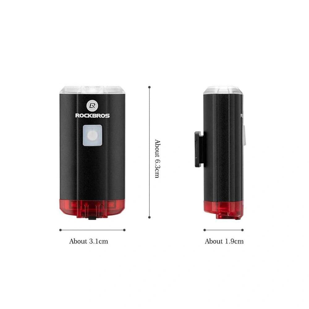 چراغ جلو و عقب دوچرخه راک براس مدل Rockbros YQ-TD100 — تصویر ۴