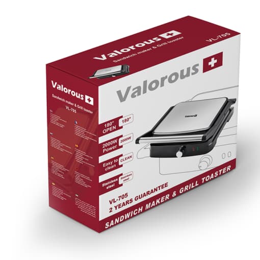 گریل و ساندویچ ساز ولروس VL-705 — تصویر ۴