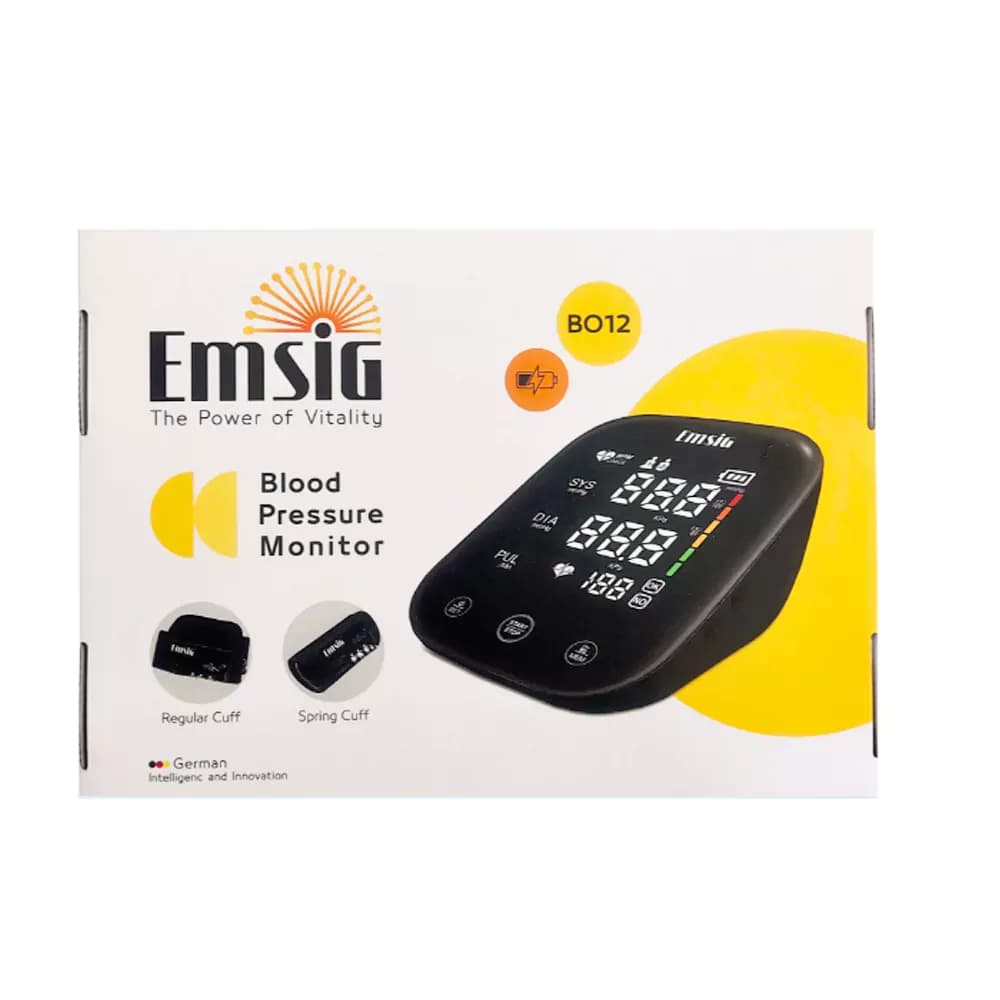 فشارسنج دیجیتال بازویی شارژی سخنگو امسیگ مدل EMSIG BO12 — تصویر ۲
