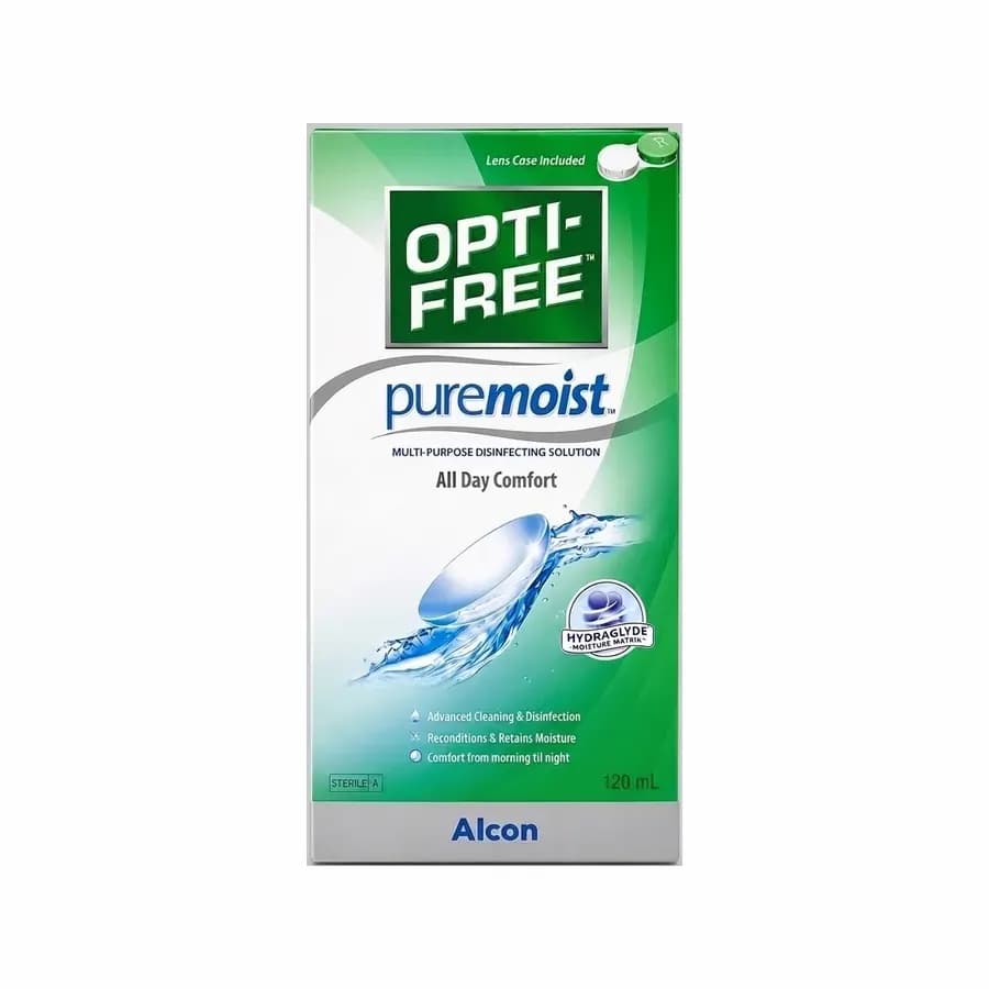 محلول شستشول لنز اپتی فری مدل Purmoist حجم 120 میل — تصویر ۲