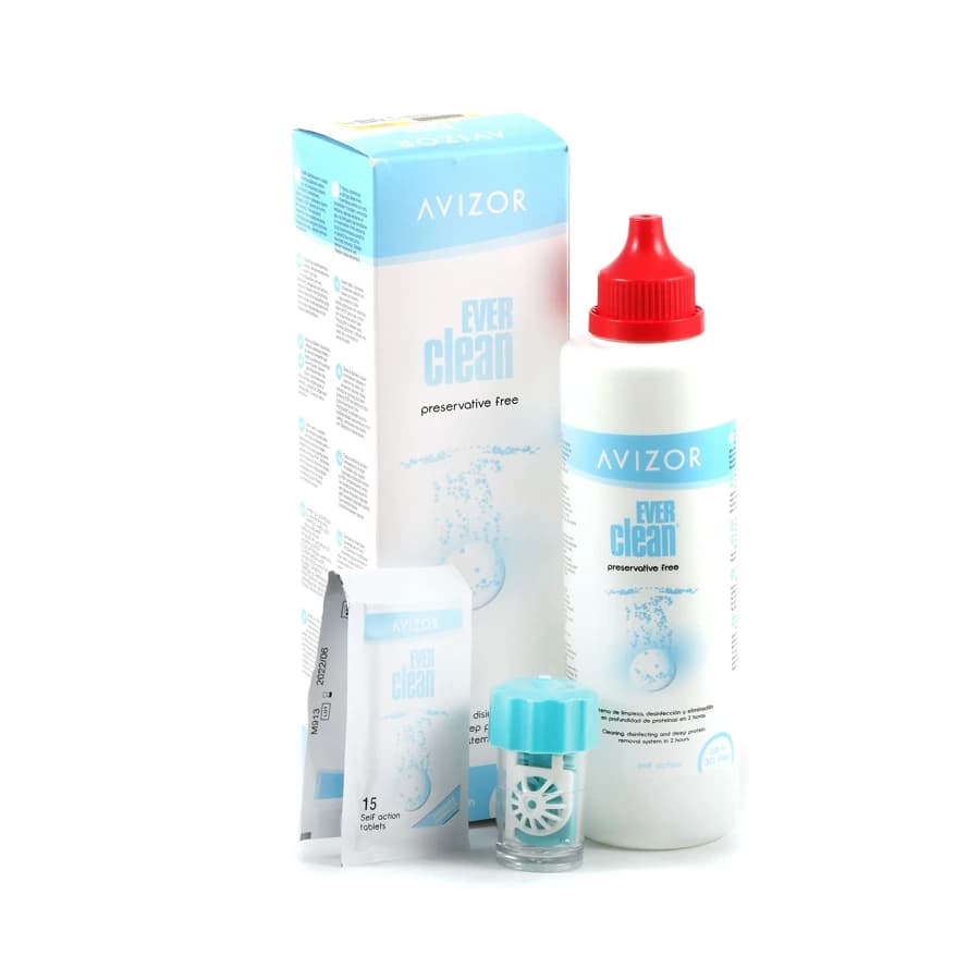 محلول شست و شو و نگهداری لنز سخت و اسکلرال اورکلین Avizor Ever Clean
