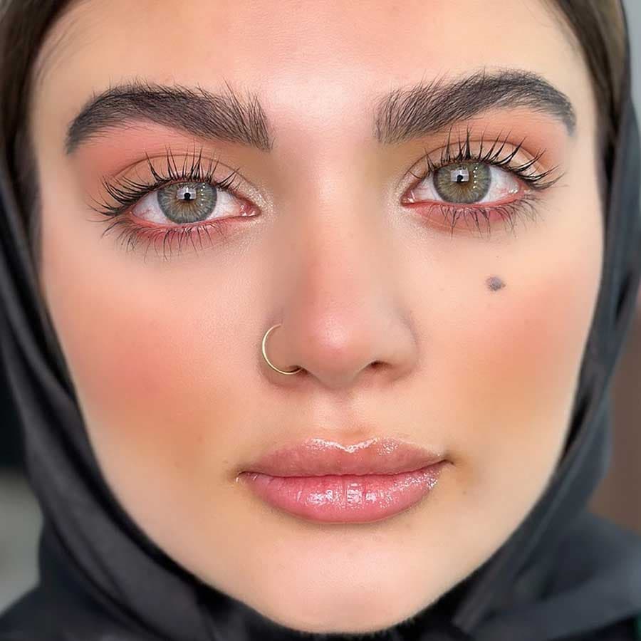 لنز رنگی اوربان لایر طوسی‌ سبز کلوپاترا گری — تصویر ۶