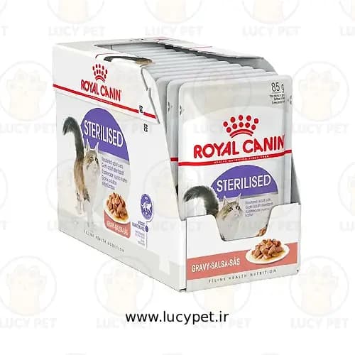 غذای پوچ گربه عقیم شده استریلایزد رویال کنین (Royal Canin Cat Feline Sterilised Wet Pouch) وزن 85 گرم بسته 12 تایی