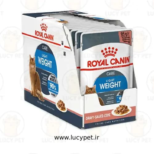 غذای پوچ گربه رویال کنین مدل لایت ویت گروی ROYAL CANIN LIGHT WEIGHT CARE GARVY 85 G بسته 12 تایی — تصویر ۲