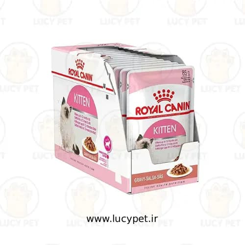 پوچ بچه گربه رویال کنین مدل Kitten وزن ۸۵ گرم بسته 12 تایی