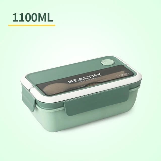 ظرف غذا مدل Healthy ظرفیت 1100 میلی لیتر | لانچ باکس درب قفل‌دار — تصویر ۴