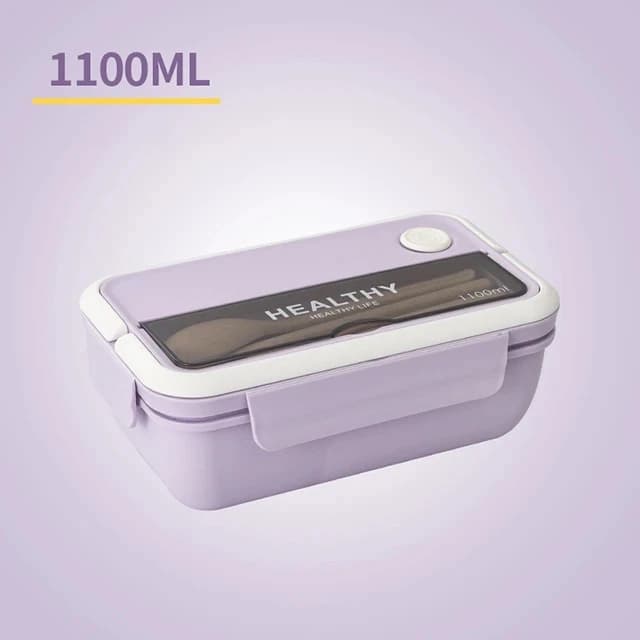 ظرف غذا مدل Healthy ظرفیت 1100 میلی لیتر | لانچ باکس درب قفل‌دار — تصویر ۶