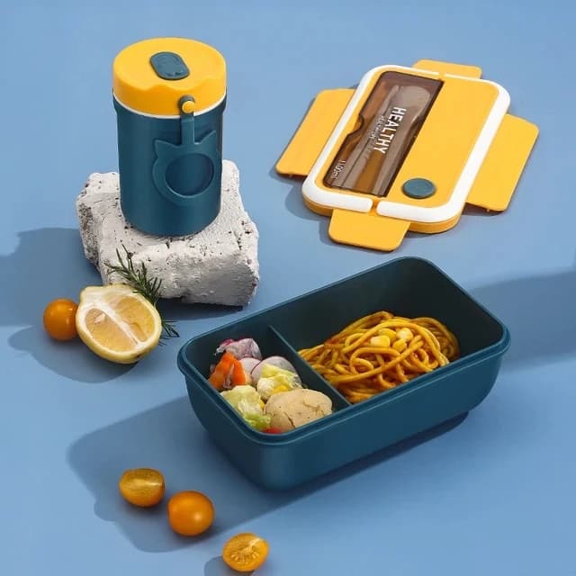 ظرف غذا مدل Healthy ظرفیت 1100 میلی لیتر | لانچ باکس درب قفل‌دار — تصویر ۸