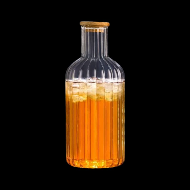 بطری شیشه ای 1.4 لیتر درب چوبی لیمون کد 2355