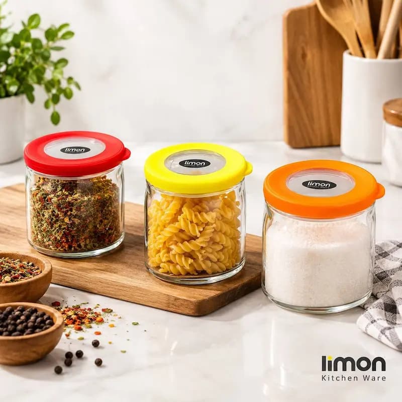 بانکه شیشه ای 420 میلی لیتر لیمون کد 2499 — تصویر ۸