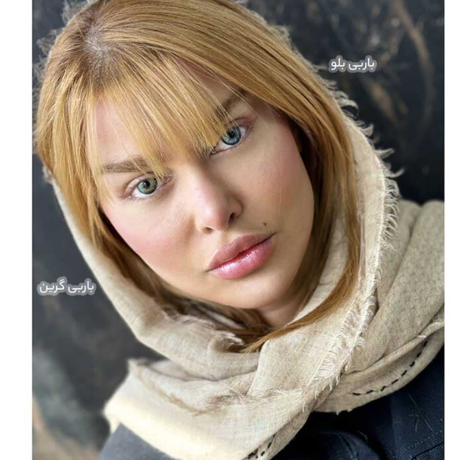 لنز رنگی آماندا سبز خاکی دوردار عروسکی باربی گرین سالانه — تصویر ۲