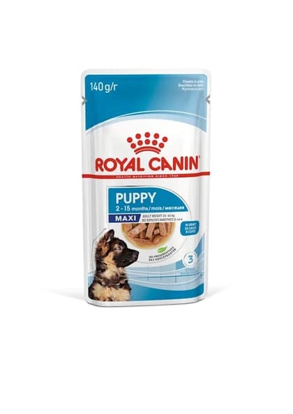 پوچ مکسی پاپی رویال کنین وزن 140 گرم | Maxi Puppy Pouches — تصویر ۲