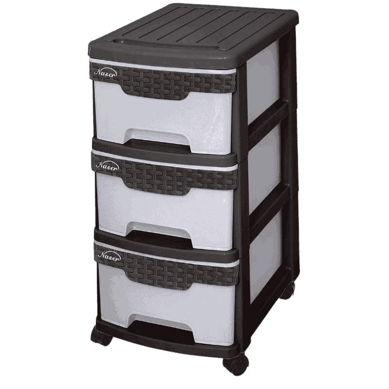 فایل پلاستیکی ساده 3 طبقه سایز XL ناصر کد 653