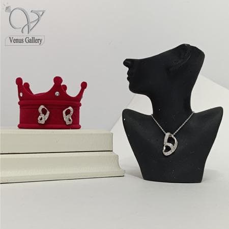 نیم ست نقره زنانه طرح بی نهایت فانتزی کد8876 — تصویر ۴