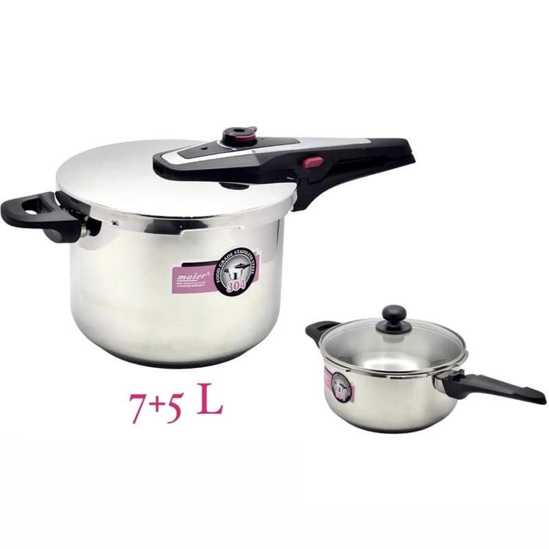 زودپز دوقلو مایر مدل MR-2323 گنجایش 7 و 5 لیتر — تصویر ۵